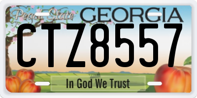 GA license plate CTZ8557