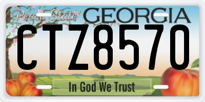 GA license plate CTZ8570