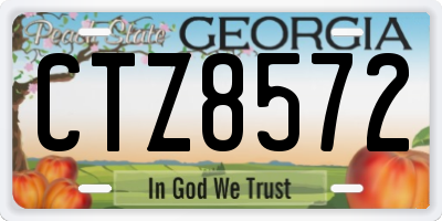 GA license plate CTZ8572