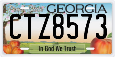 GA license plate CTZ8573