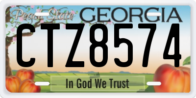 GA license plate CTZ8574