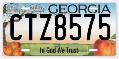 GA license plate CTZ8575