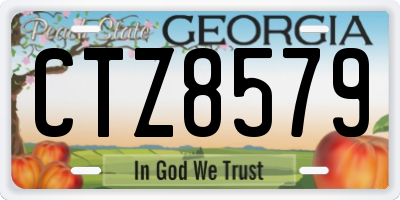 GA license plate CTZ8579