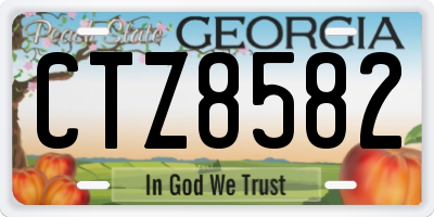 GA license plate CTZ8582