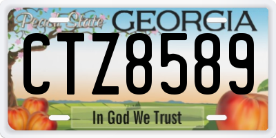 GA license plate CTZ8589