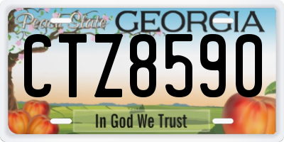 GA license plate CTZ8590