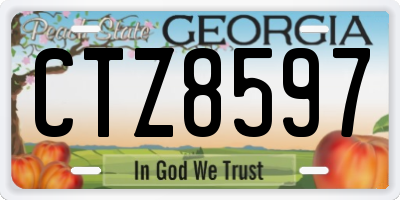 GA license plate CTZ8597