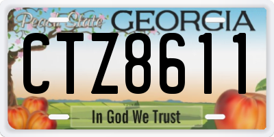 GA license plate CTZ8611