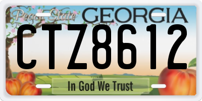 GA license plate CTZ8612