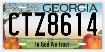 GA license plate CTZ8614