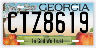 GA license plate CTZ8619