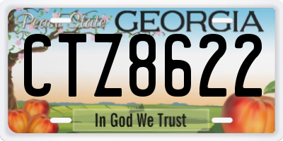 GA license plate CTZ8622