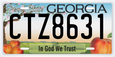 GA license plate CTZ8631