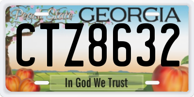 GA license plate CTZ8632