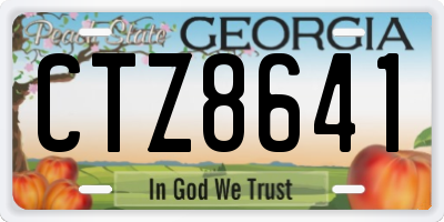 GA license plate CTZ8641