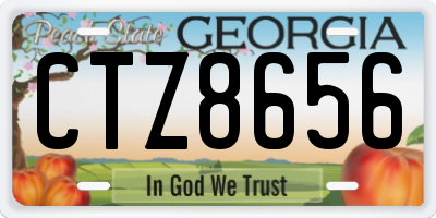 GA license plate CTZ8656