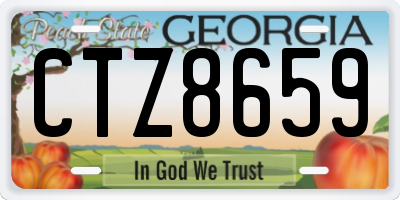 GA license plate CTZ8659