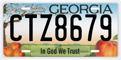 GA license plate CTZ8679