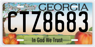 GA license plate CTZ8683