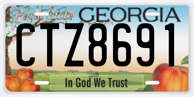 GA license plate CTZ8691