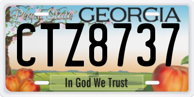 GA license plate CTZ8737