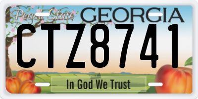 GA license plate CTZ8741