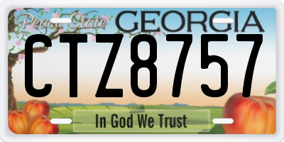 GA license plate CTZ8757