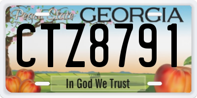 GA license plate CTZ8791