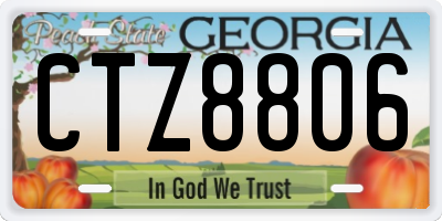 GA license plate CTZ8806