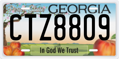 GA license plate CTZ8809