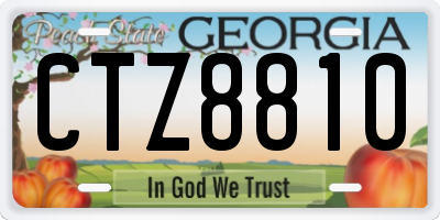 GA license plate CTZ8810