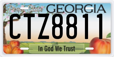 GA license plate CTZ8811