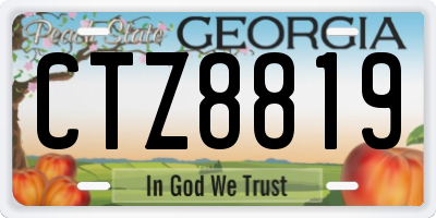 GA license plate CTZ8819