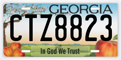 GA license plate CTZ8823