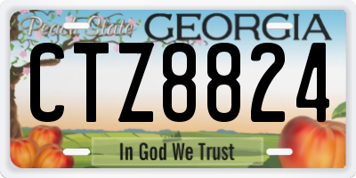 GA license plate CTZ8824
