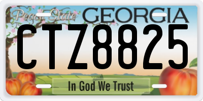 GA license plate CTZ8825