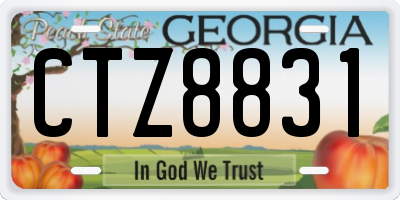 GA license plate CTZ8831