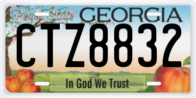 GA license plate CTZ8832