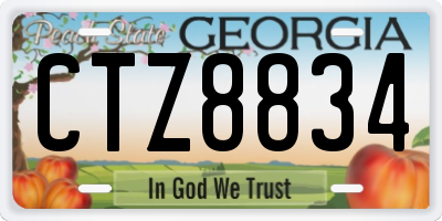 GA license plate CTZ8834