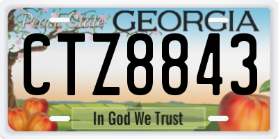GA license plate CTZ8843