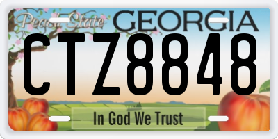 GA license plate CTZ8848