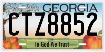 GA license plate CTZ8852