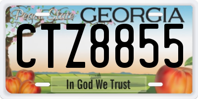 GA license plate CTZ8855