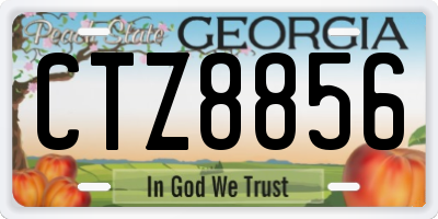 GA license plate CTZ8856