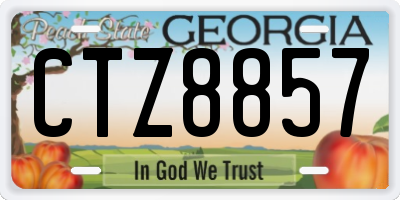 GA license plate CTZ8857