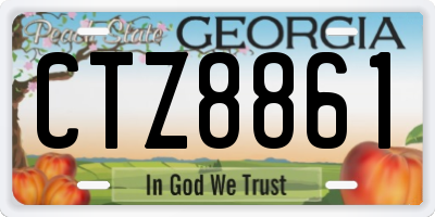 GA license plate CTZ8861