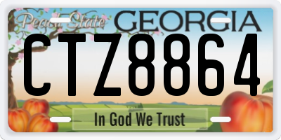 GA license plate CTZ8864