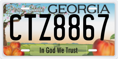 GA license plate CTZ8867