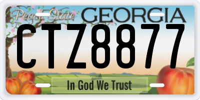 GA license plate CTZ8877