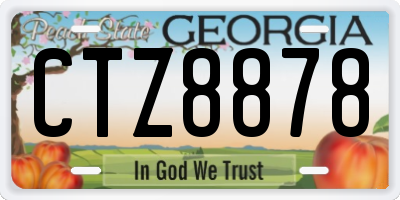GA license plate CTZ8878